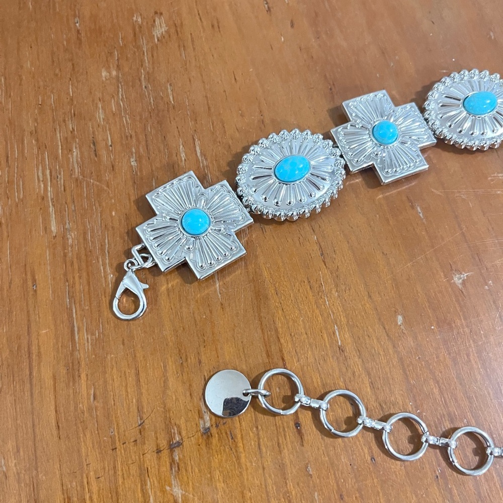 Turquoise and Silver Women's Bracelet